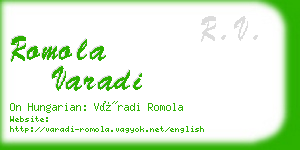 romola varadi business card